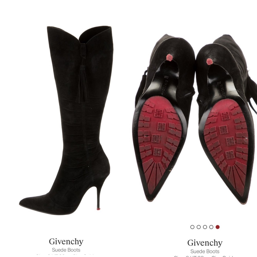 Givenchy red bottoms suede boots
